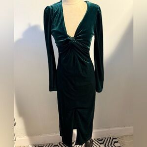 Petal & Pup Deep Green Long Sleeve Dress